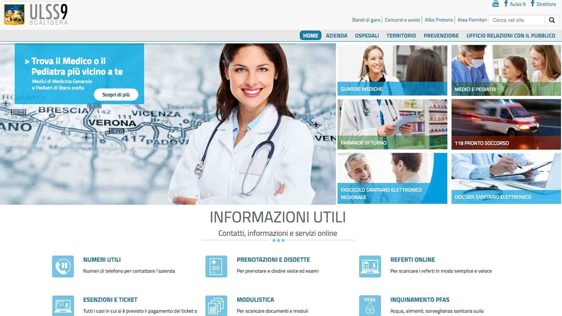 Il nuovo sito dell'Ulss 9 è a misura di cittadino