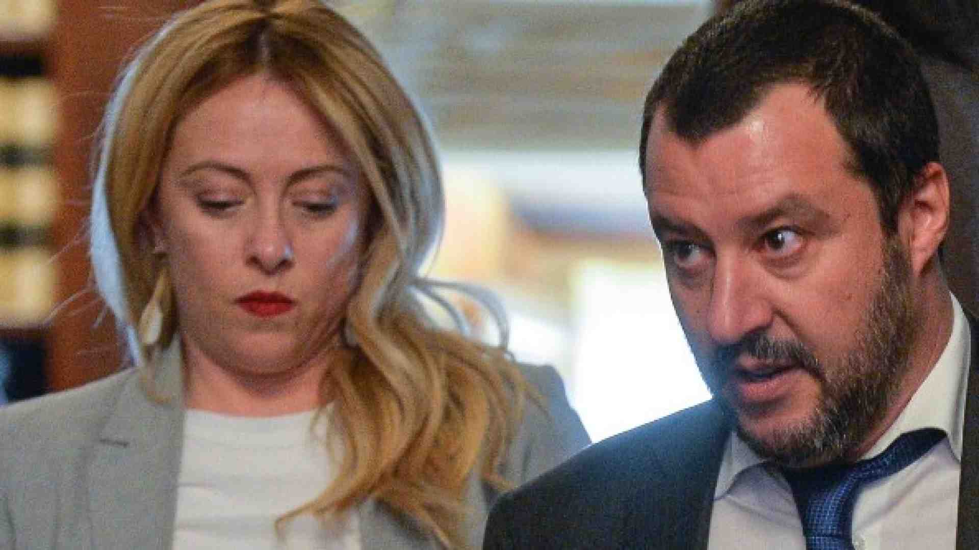 Giorgia Meloni e Matteo Salvini (foto Imagoeconomica)