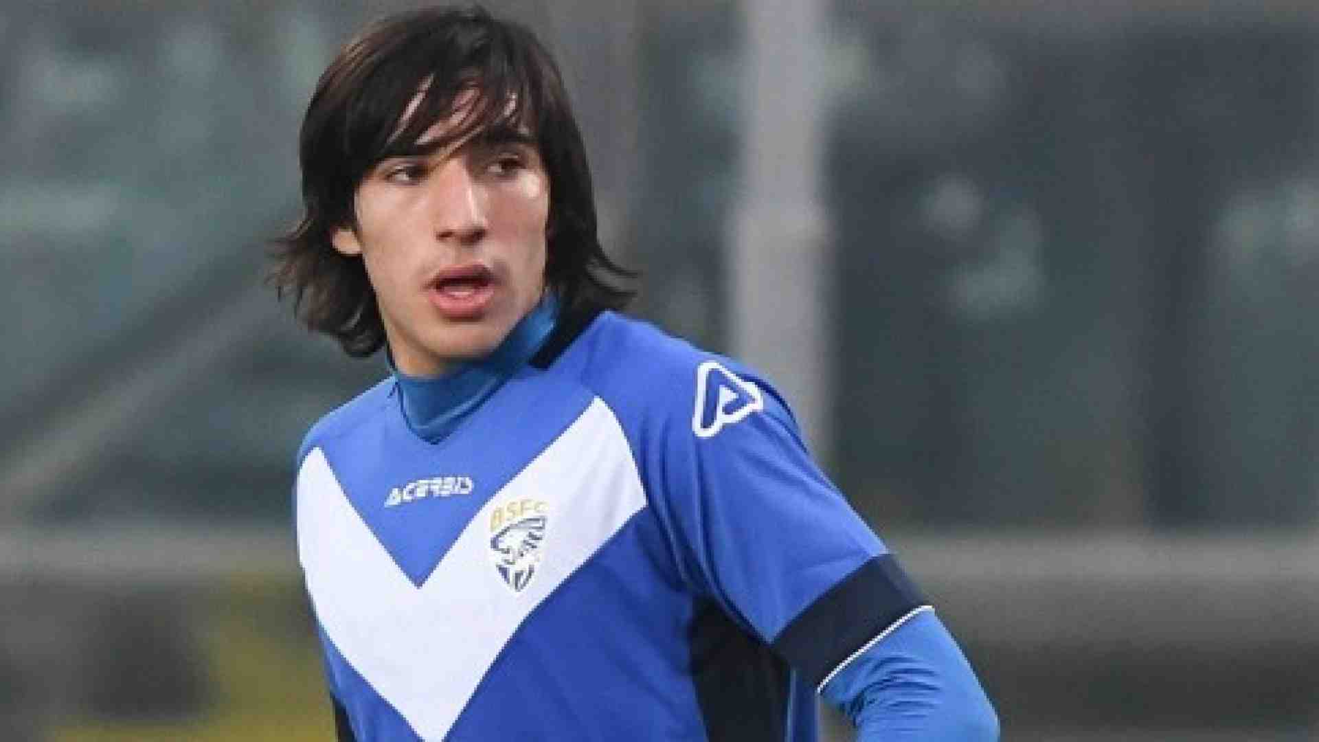 Il centrocampista del Brescia, Sandro Tonali (foto LaPresse)