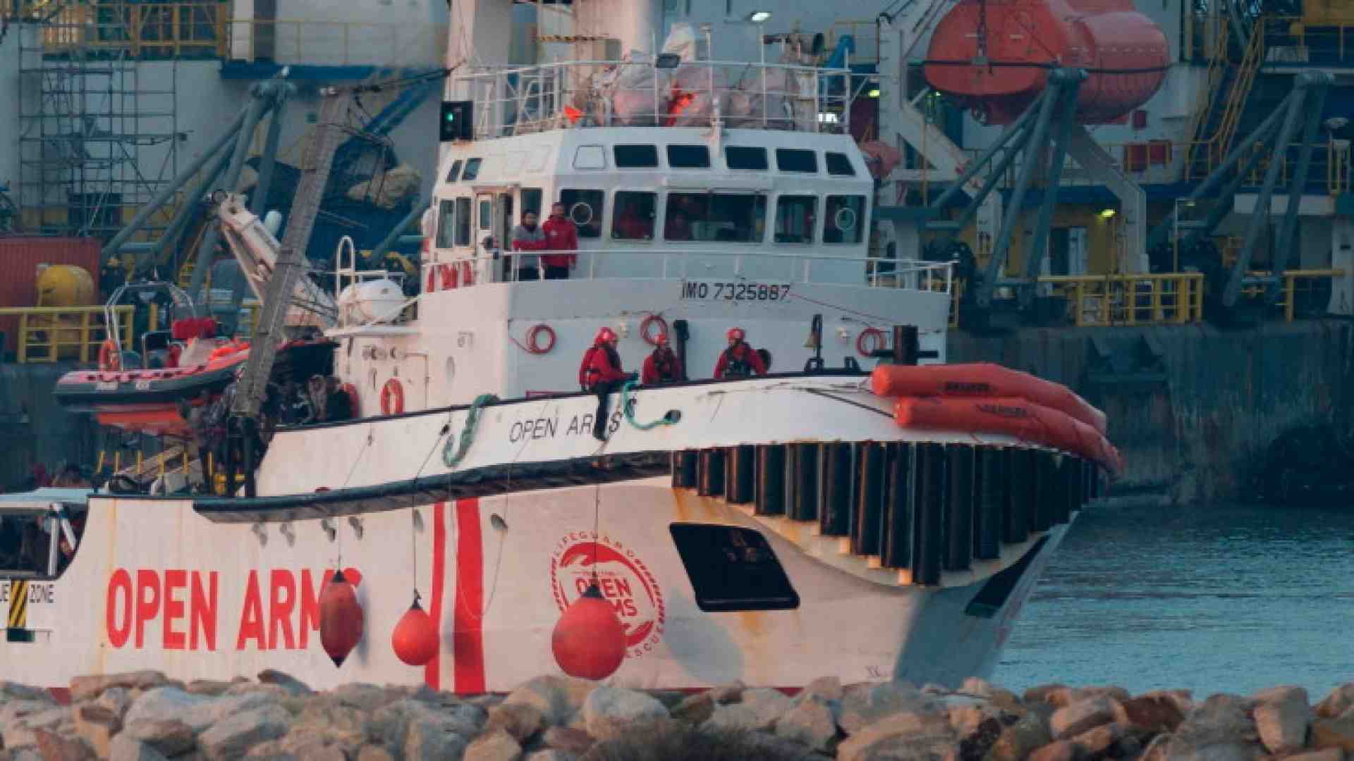 La nave della ong spagnola Open Arms (LaPresse)