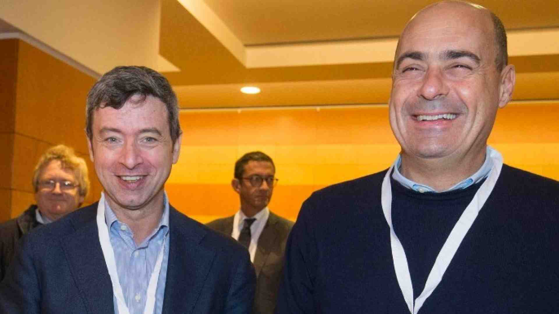 Andrea Orlando e Nicola Zingaretti (foto Imagoeconomica)