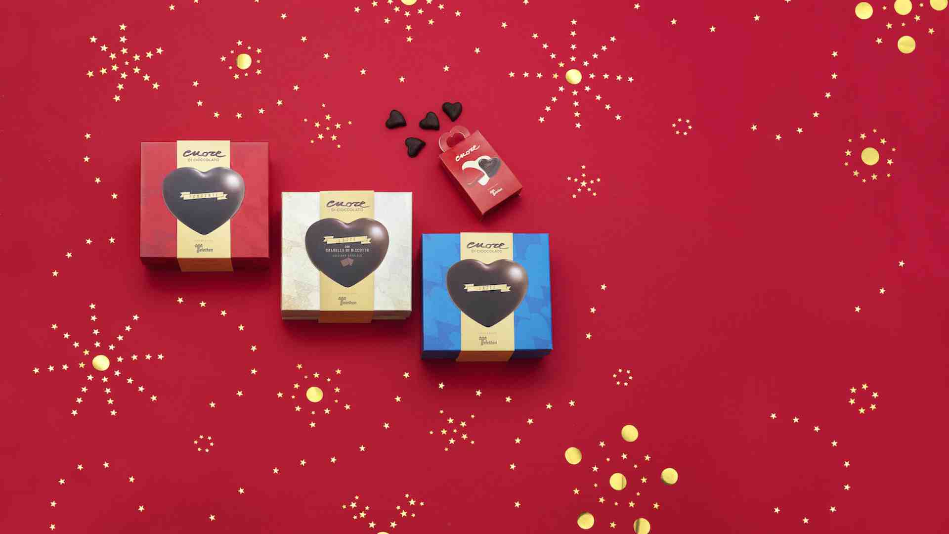 Cuori di cioccolato per aiutare Telethon