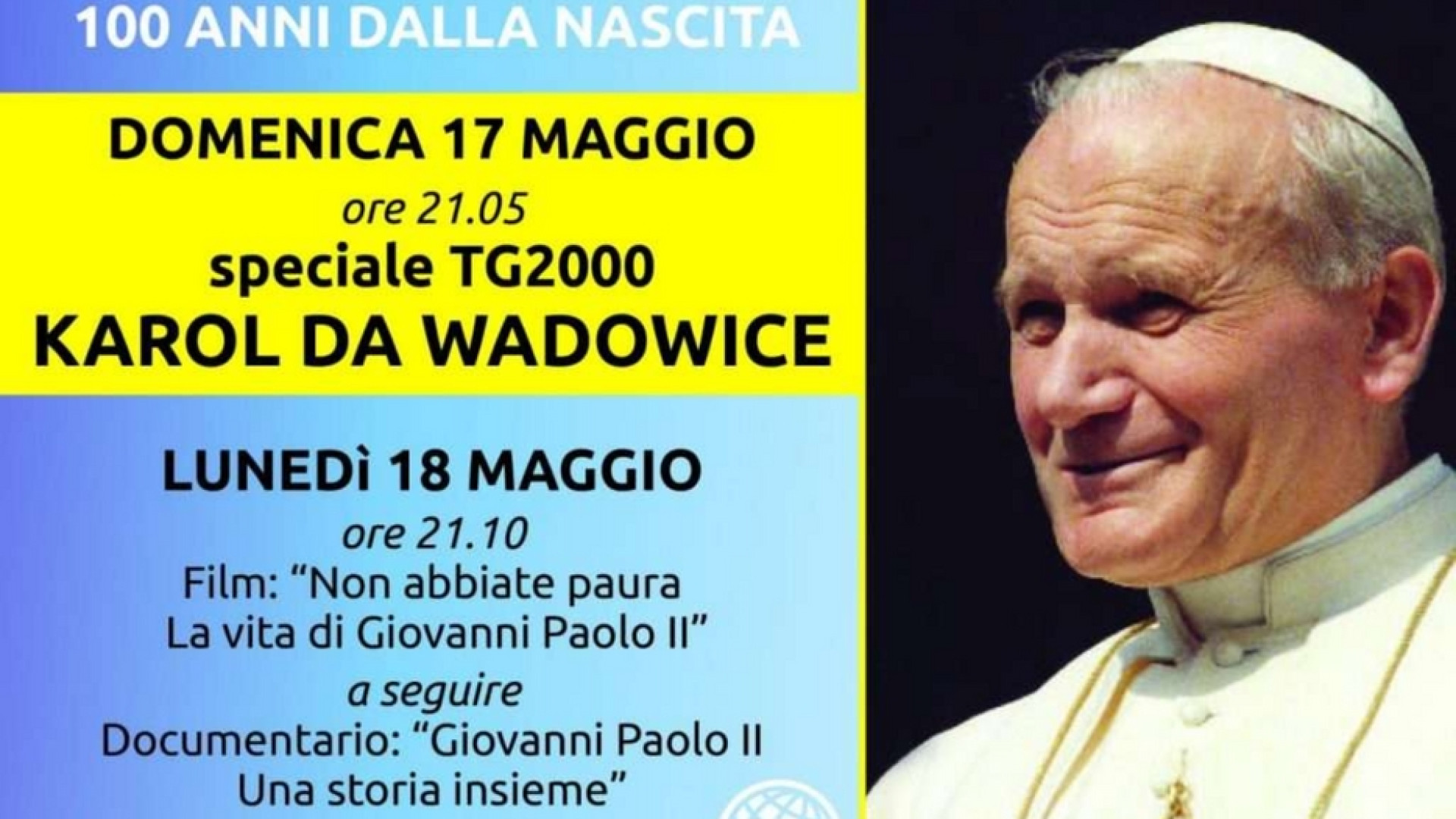 Giovanni Paolo II, speciali di Tv2000 e InBlu Radio (Video)