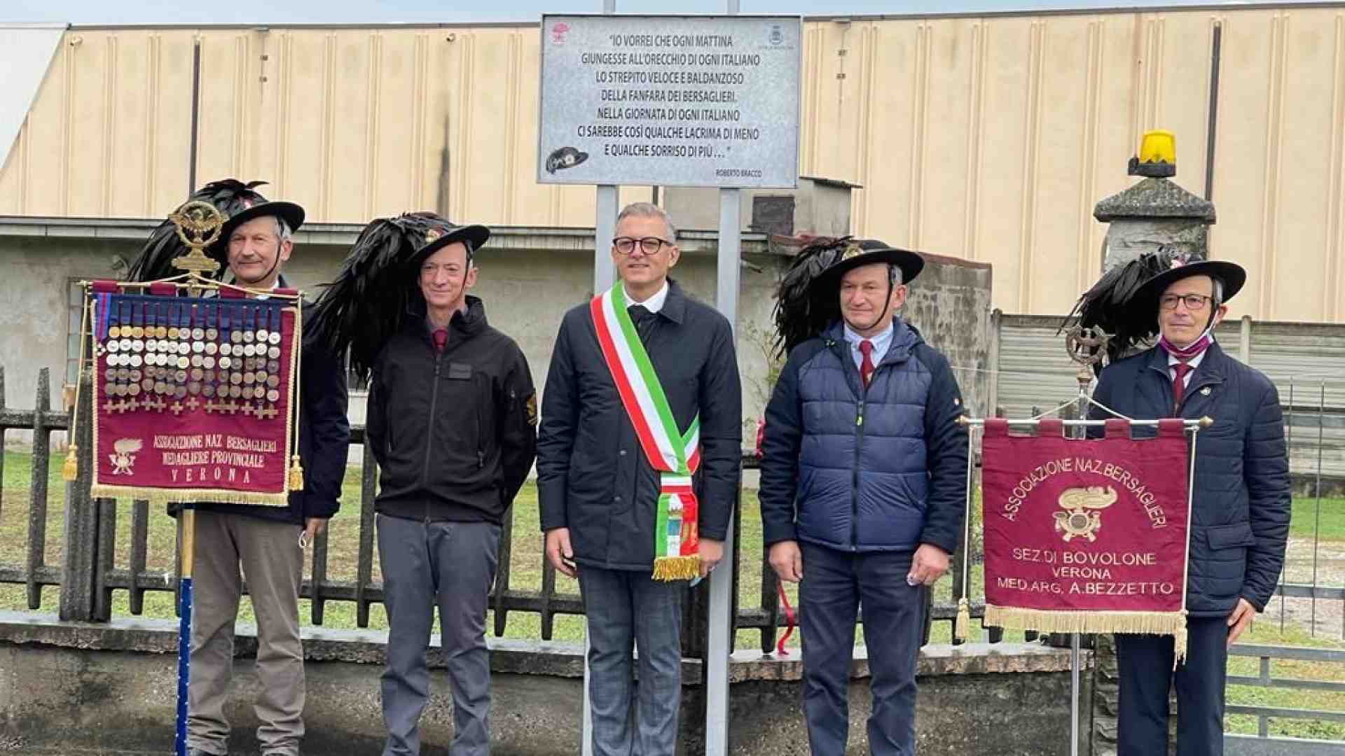 A Bovolone i bersaglieri hanno una via e (di nuovo) una iscrizione