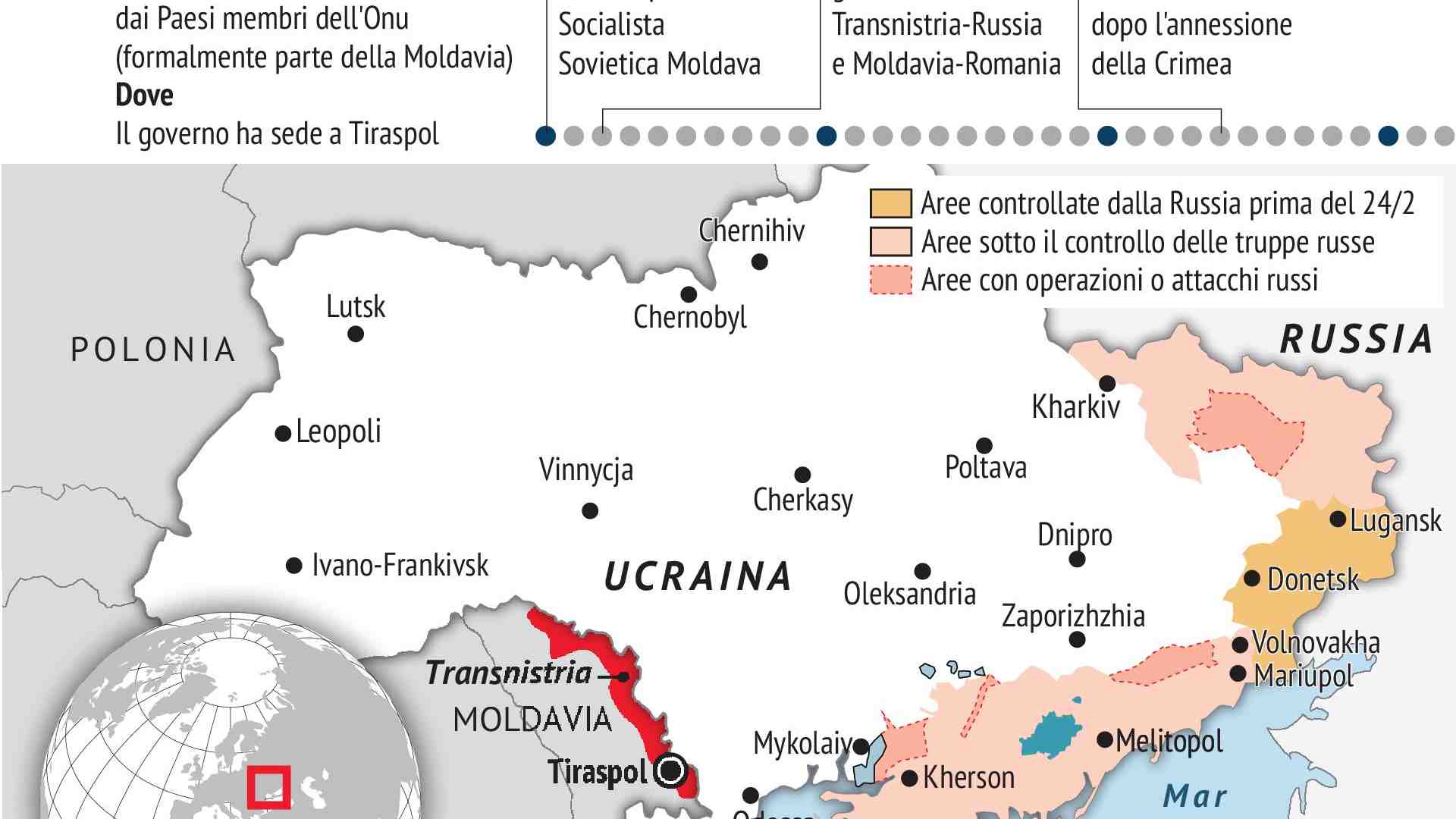 Dalla Transnistria alla Gagauzia: ecco le bombe a orologeria di Putin