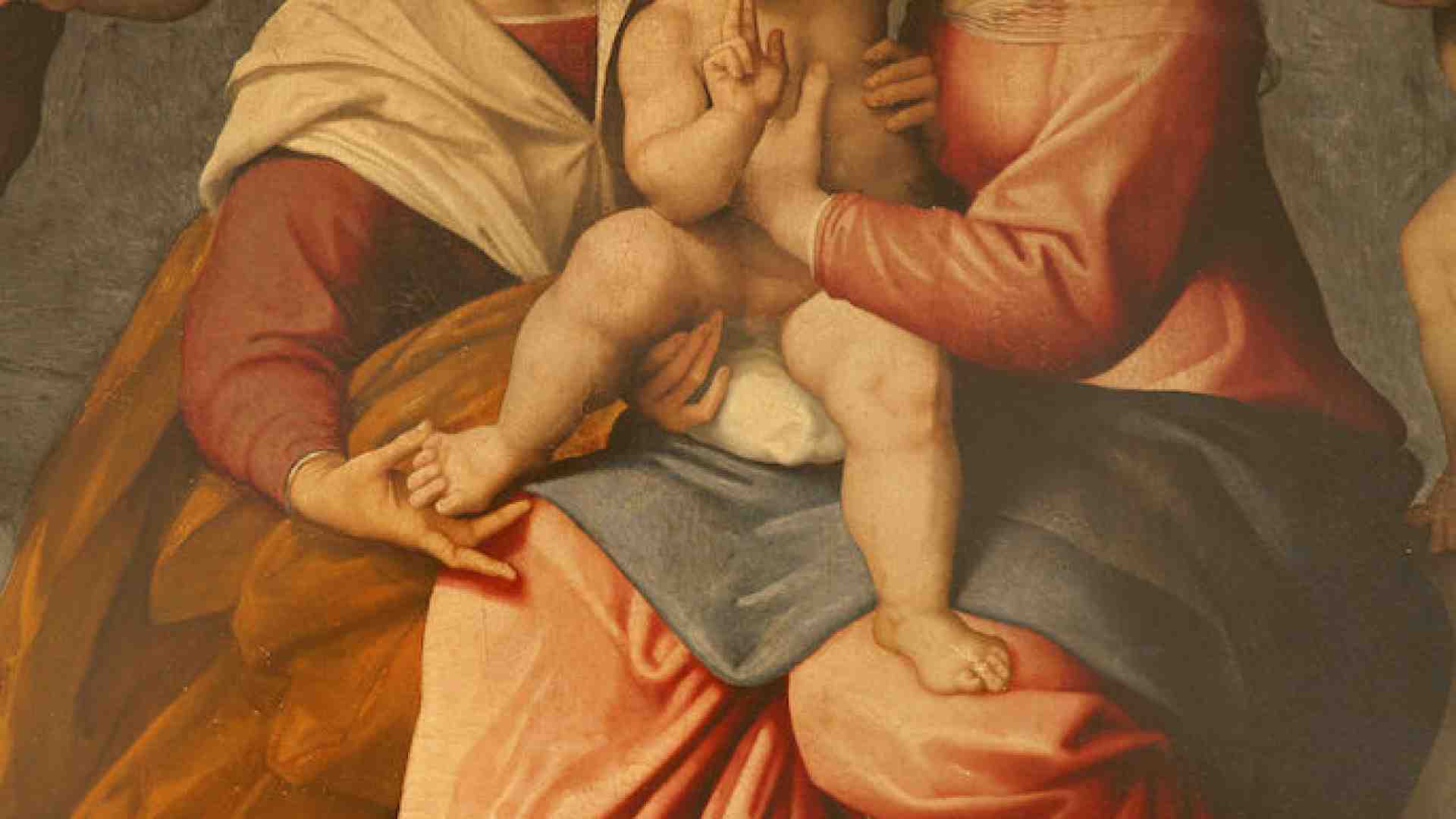 La tela del Caroto in San Fermo è oggetto di attente cure