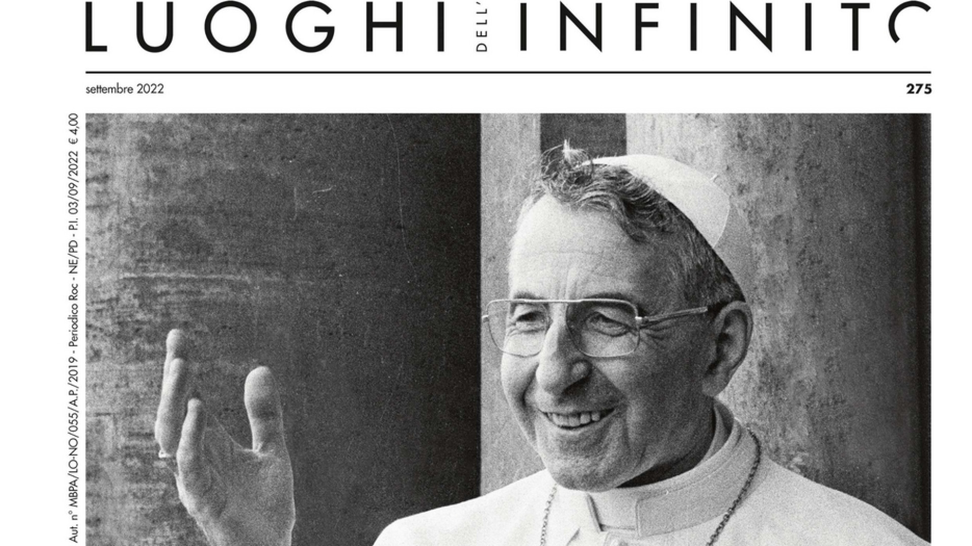 L'omaggio di Luoghi dell'infinito a papa Luciani: il sorriso della speranza