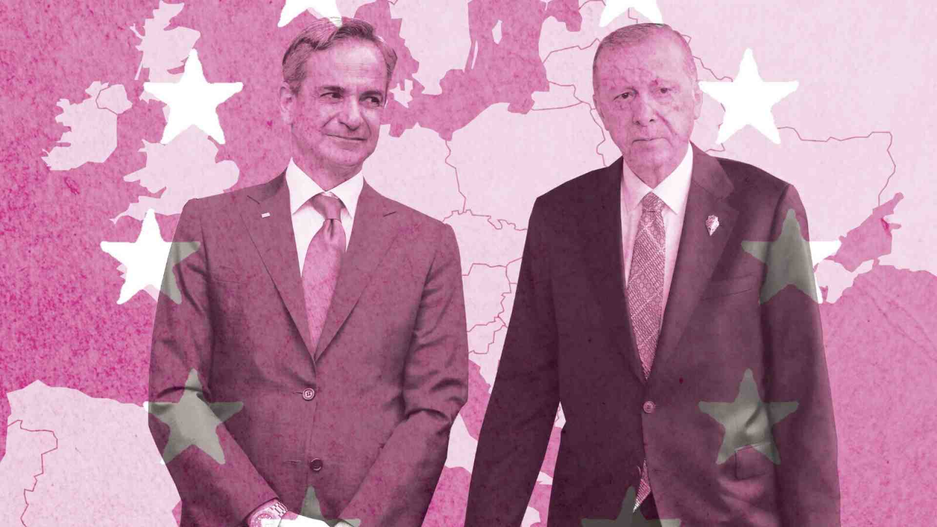 Il duello di notte fra la Turchia e la Grecia