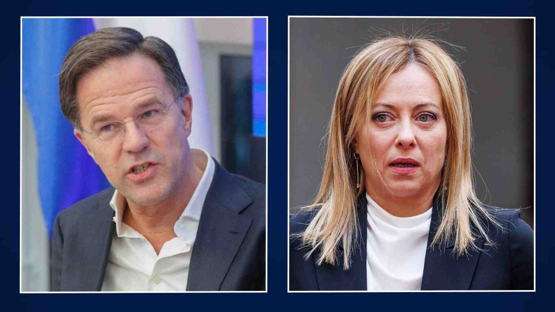 Le alleanze variabili dell’olandese Rutte e i ponti con Meloni