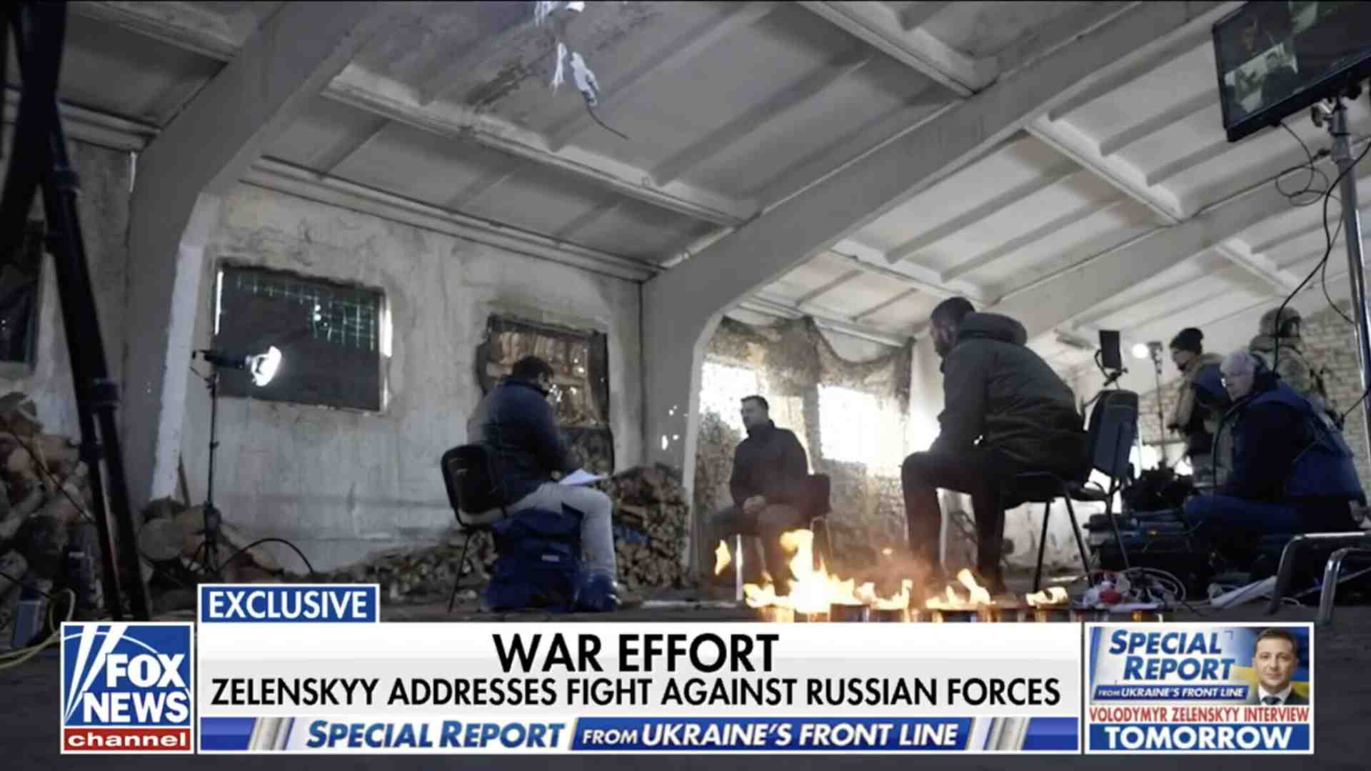 L’intervista di Zelensky al fronte