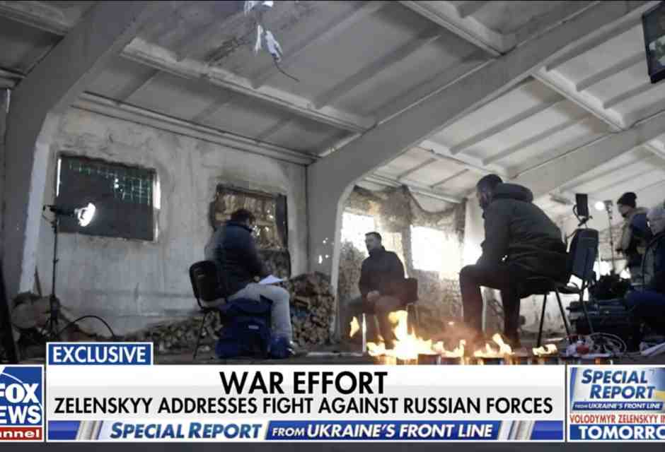 L’intervista di Zelensky al fronte