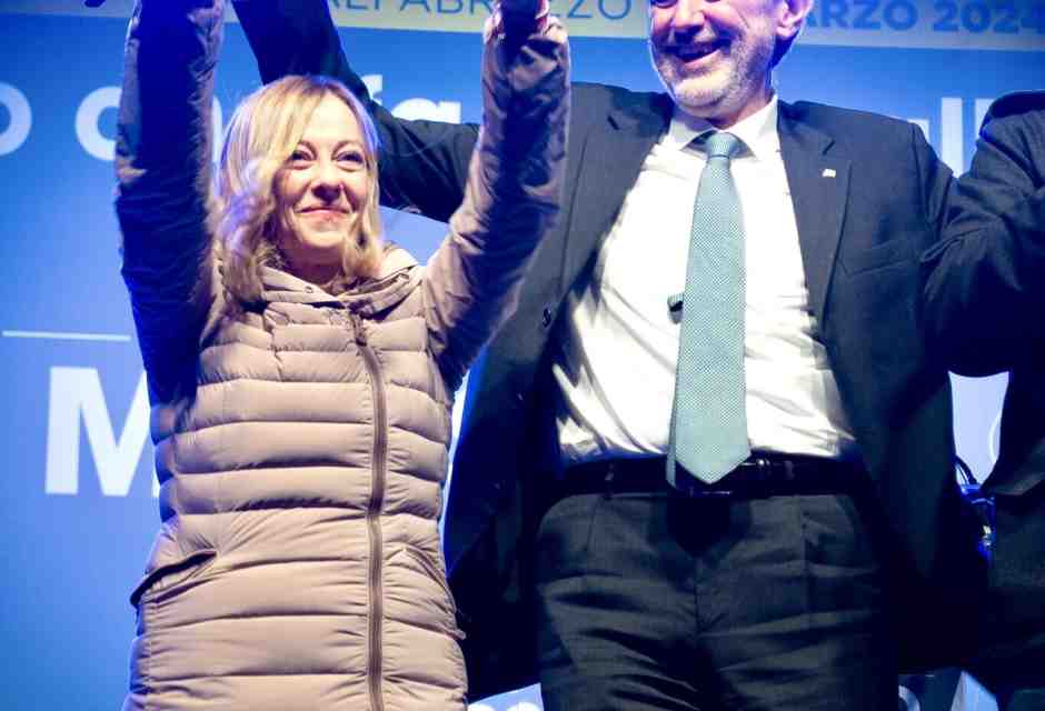 Abruzzo dolce per Meloni: riconfermato Marsilio, niente spallata al governo