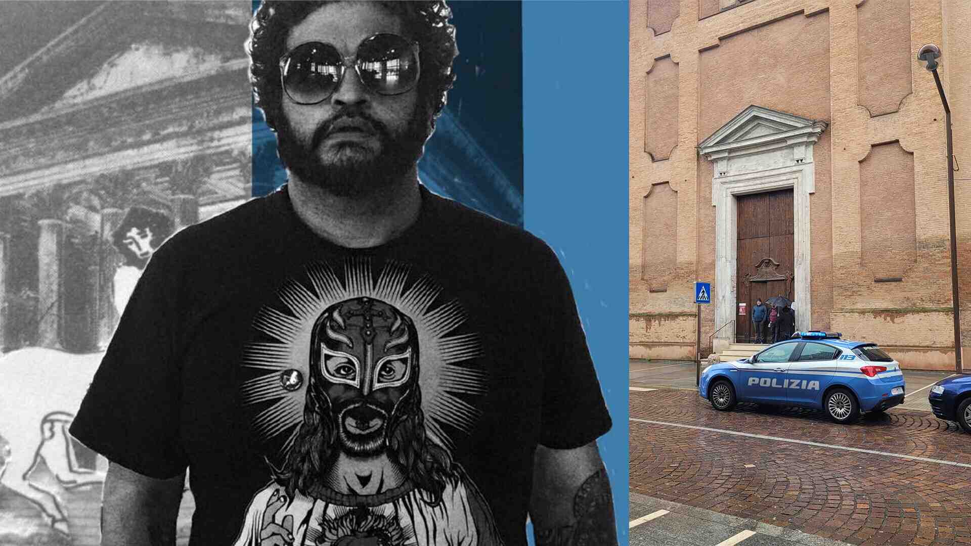 L’artista ferito a Carpi e le stravaganti motivazioni di una mostra in chiesa
