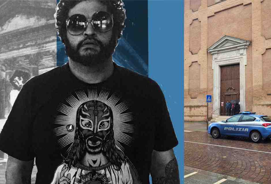 L’artista ferito a Carpi e le stravaganti motivazioni di una mostra in chiesa