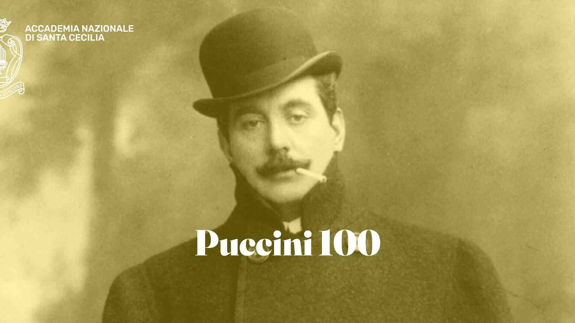  La copertina della mostra "Puccini 100" - foto dal sito dell'Accademia nazionale di Santa Cecilia
