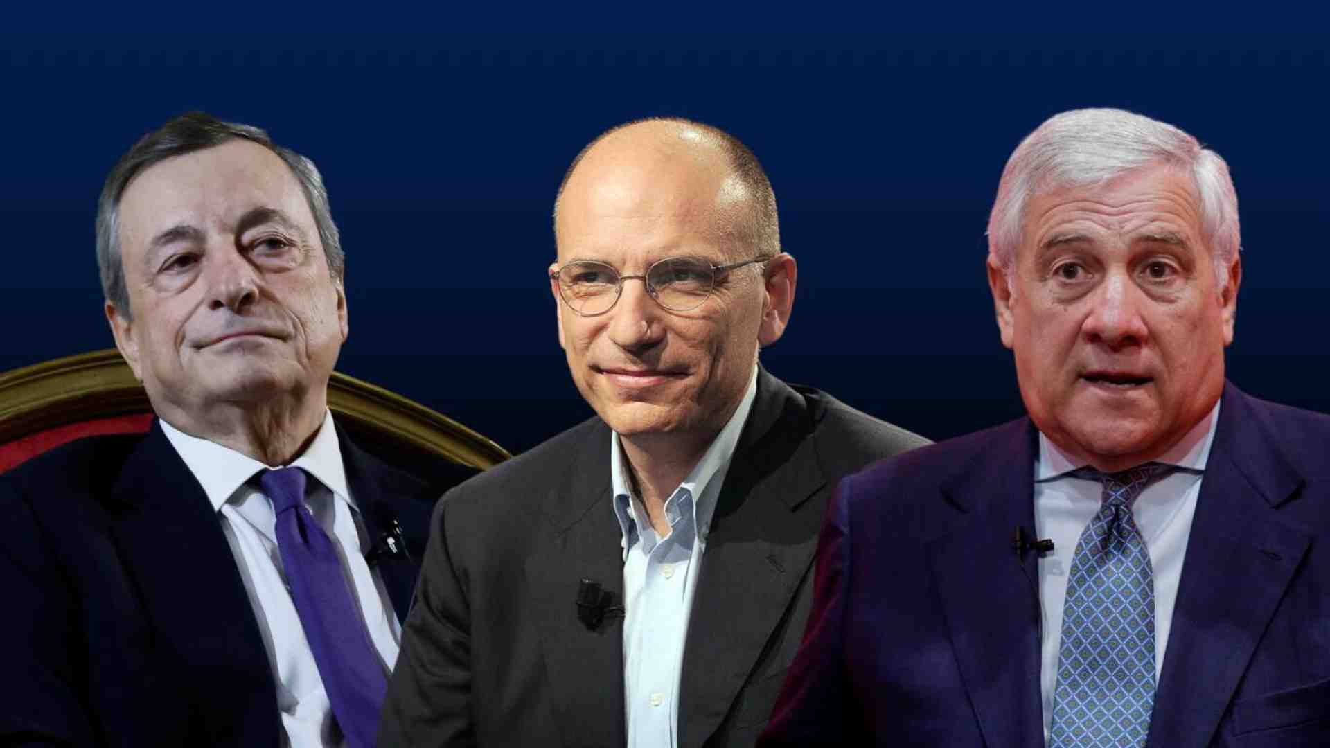 Draghi, Letta e Tajani. Le tre (im)probabili carte italiane che Meloni può giocarsi in Ue