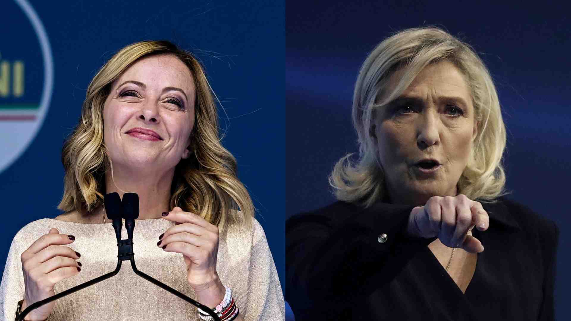 Giorgia Meloni e Marine Le Pen: due donne di destra, ma tutt’altro che gemelle