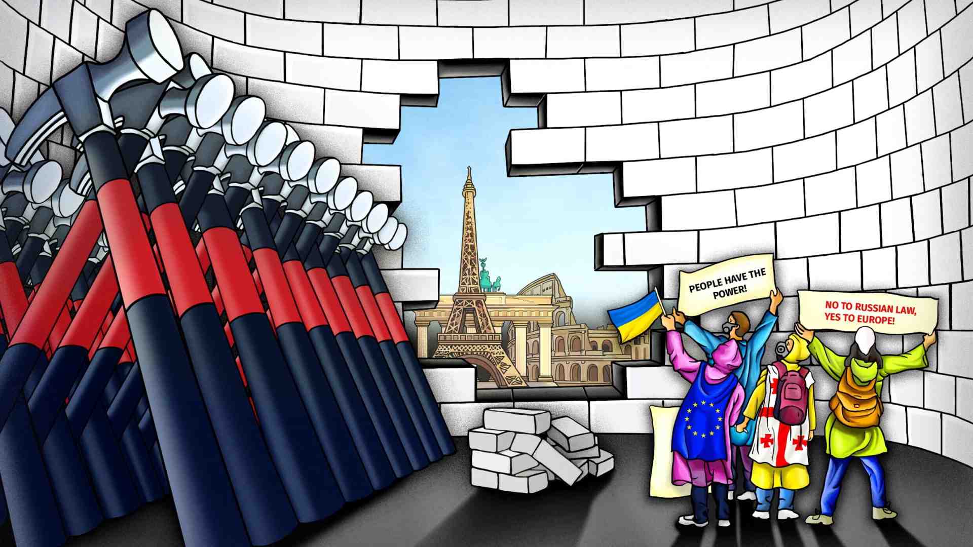 Il muro di Tbilisi che porta all'autoritarismo