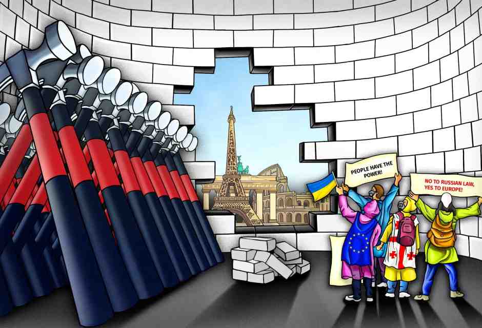 Il muro di Tbilisi che porta all'autoritarismo