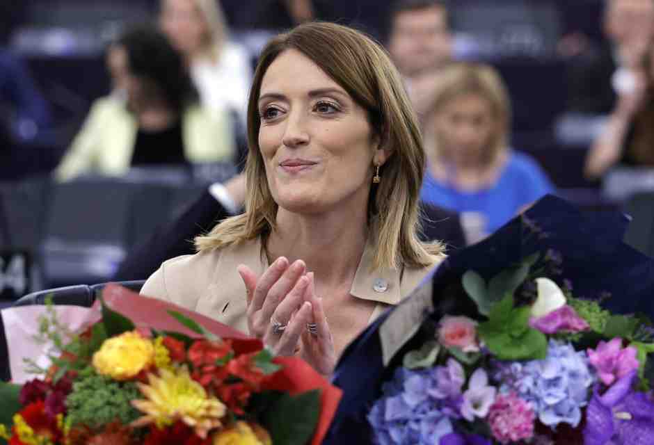 Metsola rieletta presidente del Parlamento europeo con una maggioranza extra-large