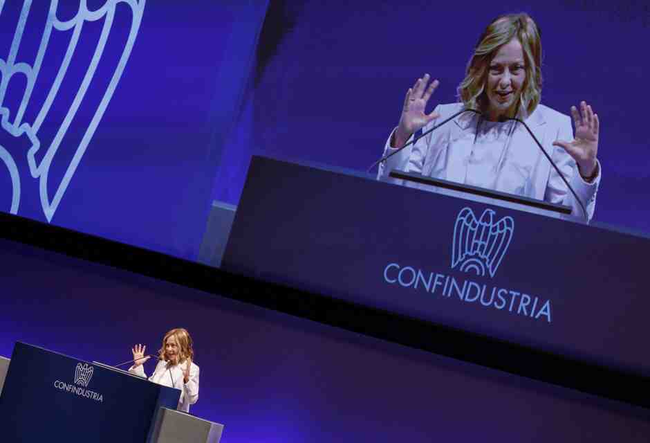 Il gran manifesto d’ottimismo di Meloni all'assemblea di Confindustria