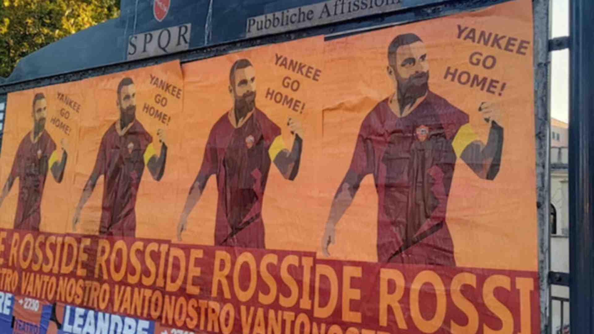 Daniele De Rossi sui muri di Roma