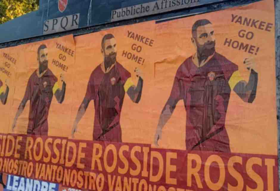 Daniele De Rossi sui muri di Roma