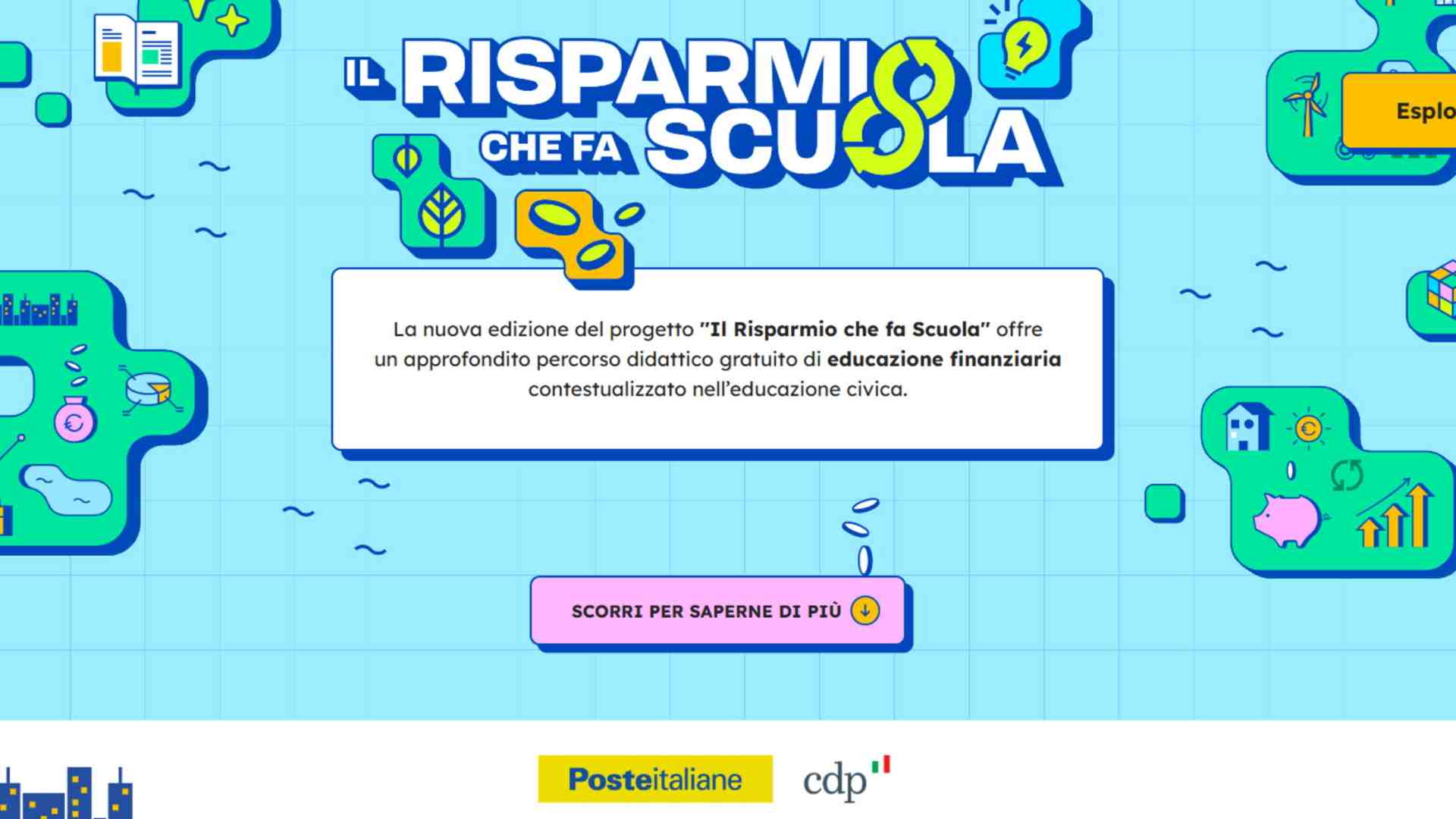A scuola di risparmio con Poste e Cdp