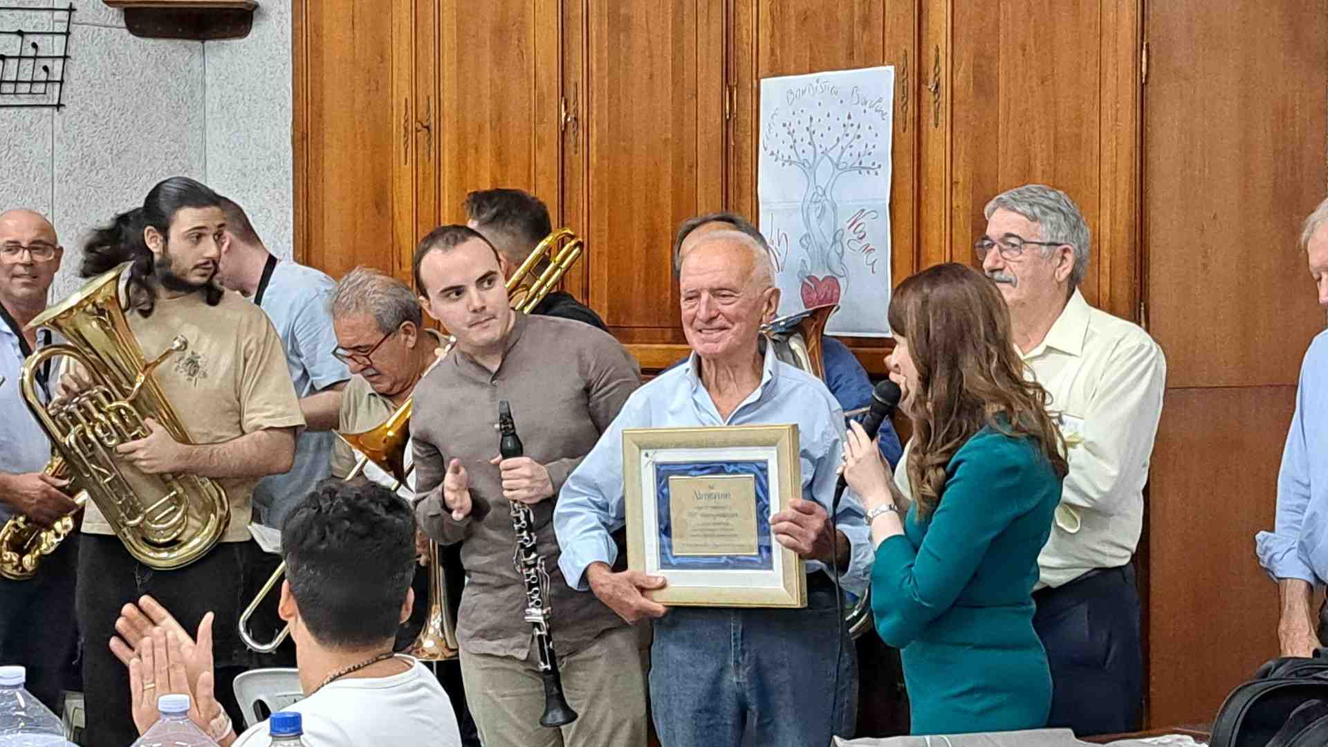 Almerino fa 90 e dal 1949 fa parte della banda