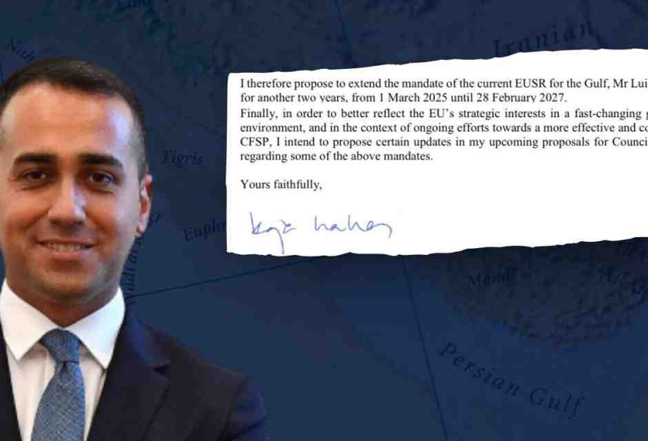 Bis di Di Maio come inviato Ue nel Golfo. Kallas: "Eccellente, va riconfermato". Meloni non si oppone