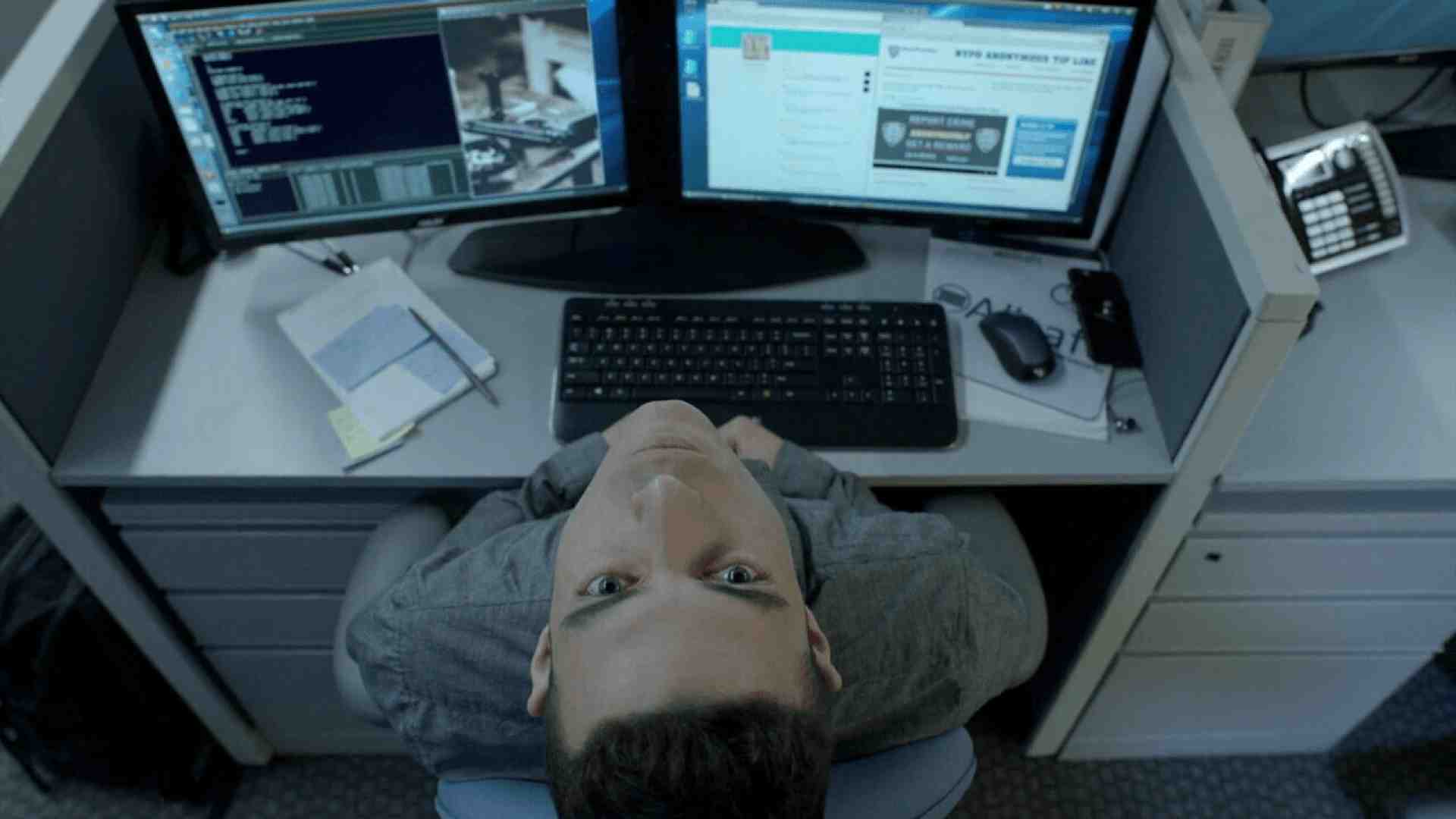 Rami Malek è Elliot Alderson in "Mr Robot", serie tv creata dallo sceneggiatore Sam Esmail<br />