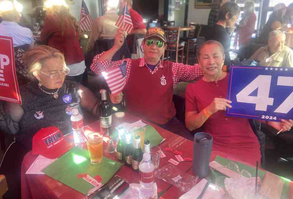 Il giuramento di Donald Trump visto dalla California