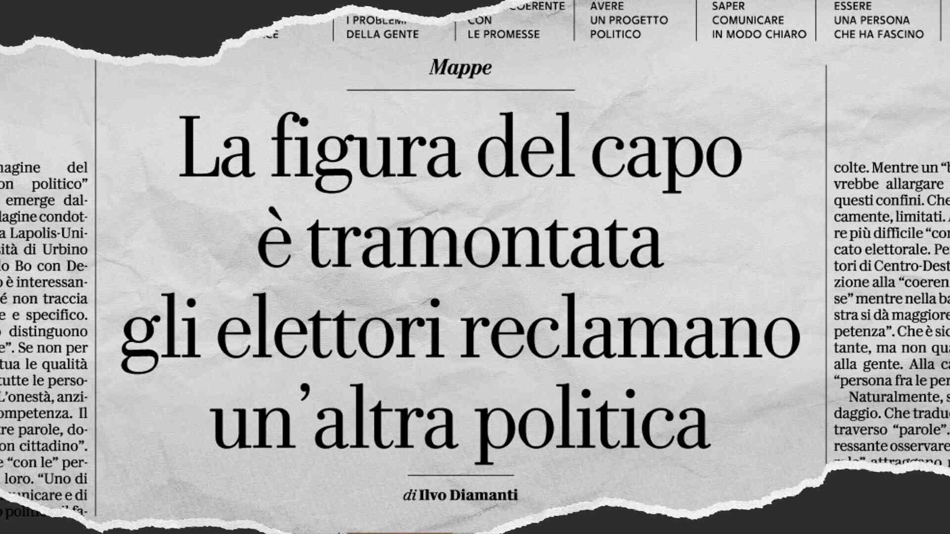 Il buon politico non è quello dei titoli di Rep.