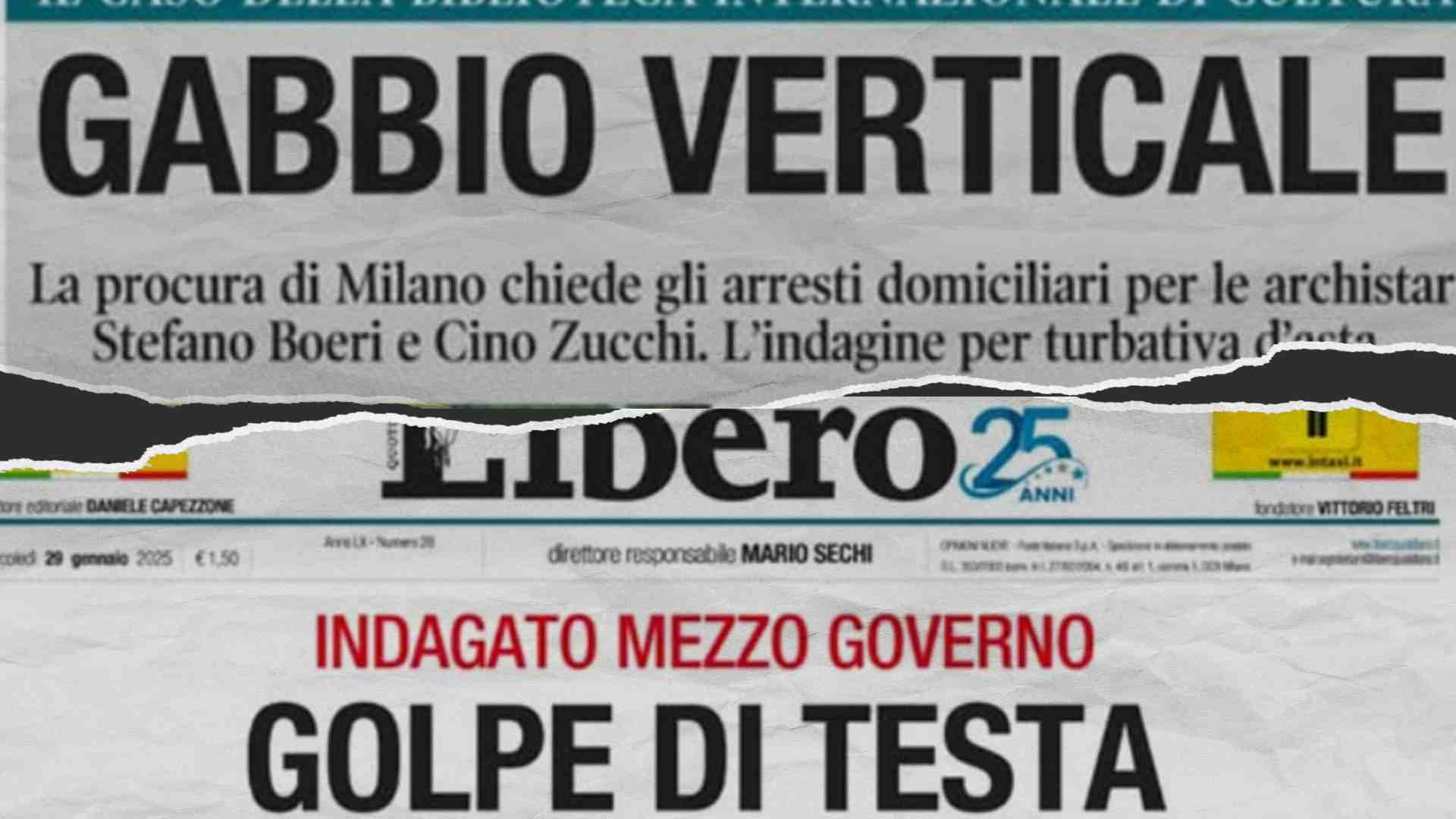 Sbarre verticali e titoli sdraiati