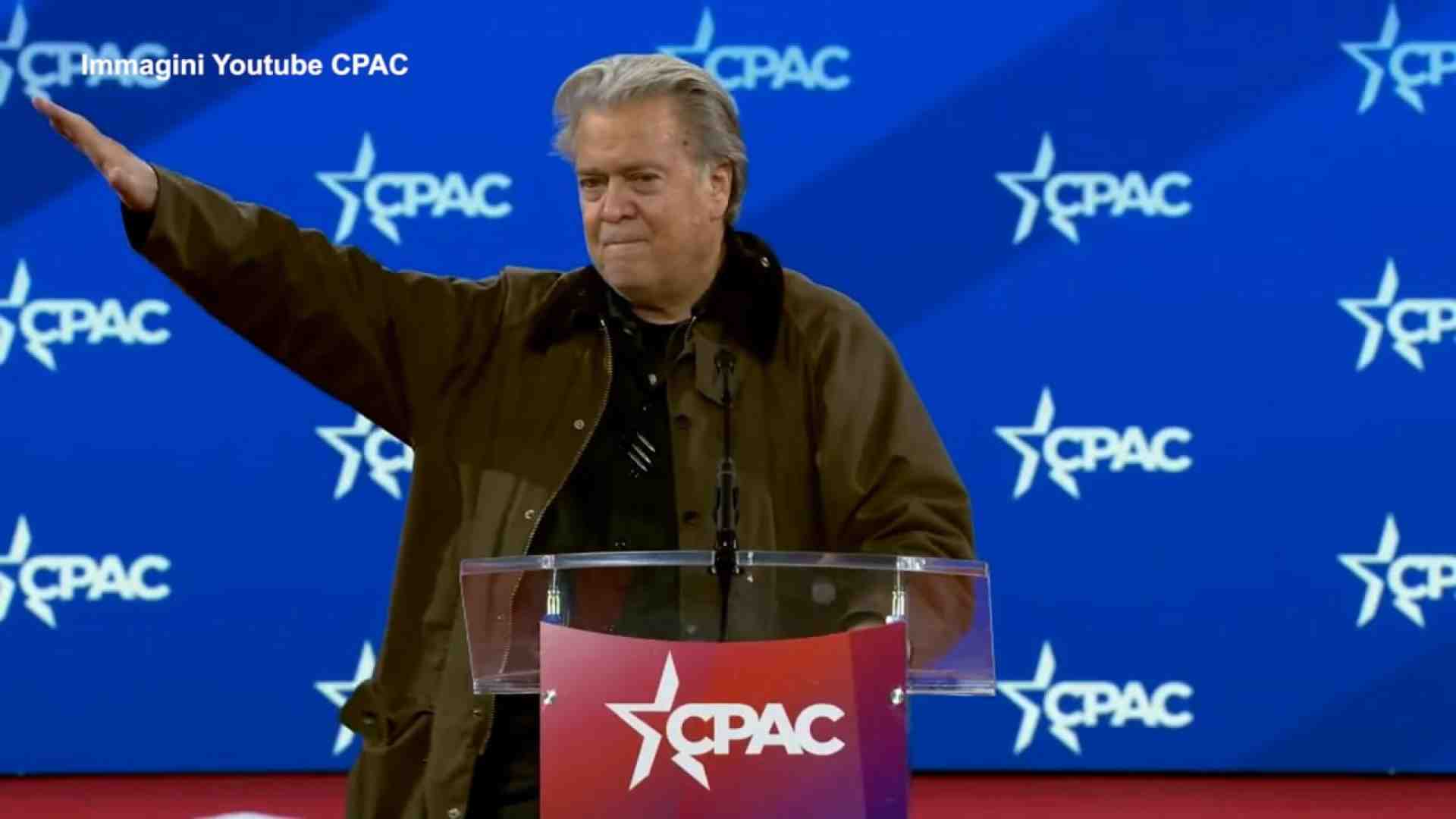 Bardella annulla l'intervento alla Cpac di Washington, dopo il saluto romano di Bannon
