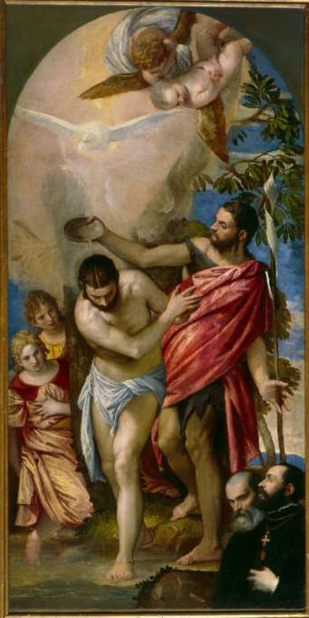 Paolo Caliari, detto il Veronese, "Battesimo di Cristo", 1560-1561. Venezia, chiesa del Redentore - Cameraphoto Arte Venezia