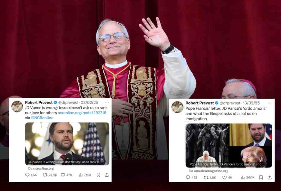 L'account X di Papa Leone XIV e i tweet contro la politica sui migranti di Trump e J.D. Vance
