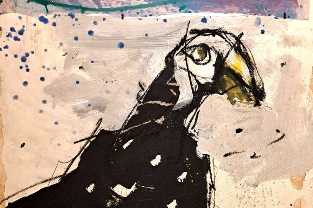 Un particolare del dipinto di Vanni Spazzoli “Magazzino dei ricordi”, 2022 - -