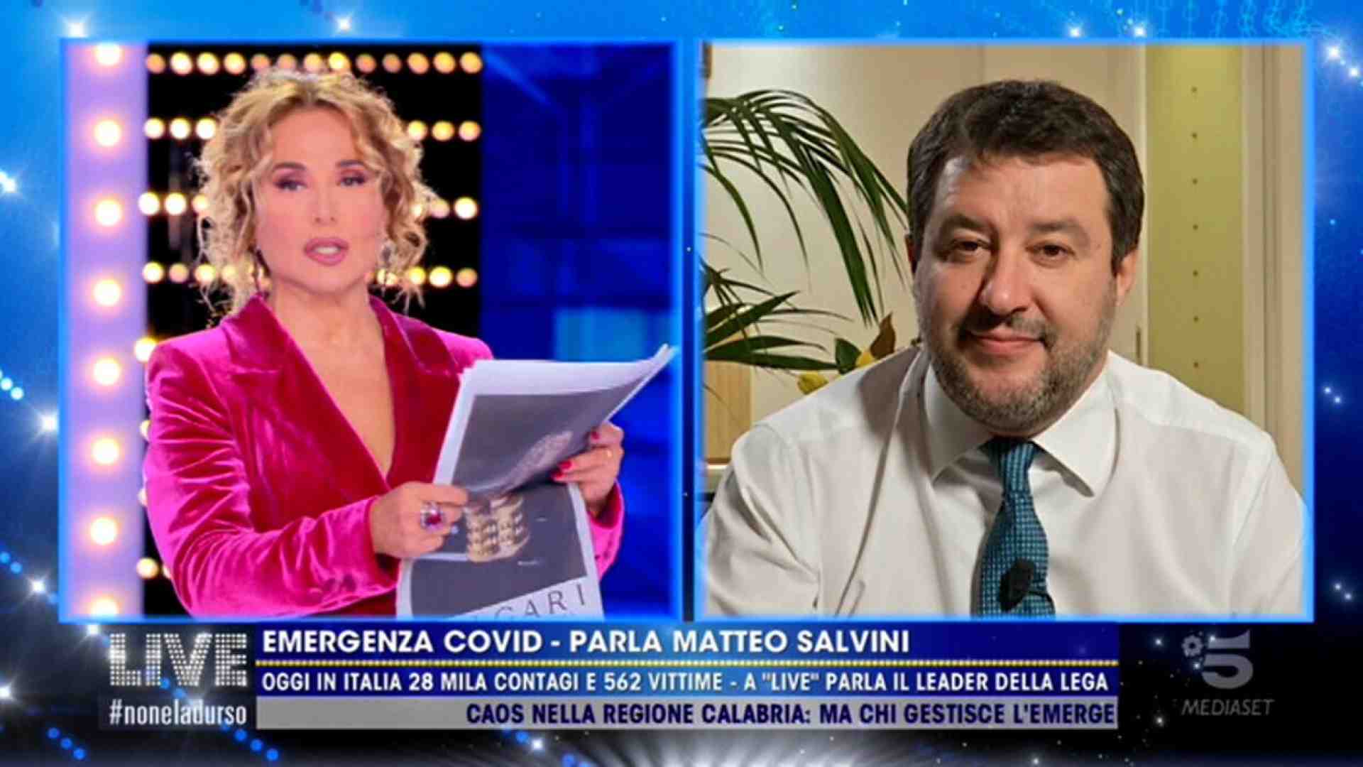 Salvini vuole portare Barbara D'Urso in Rai