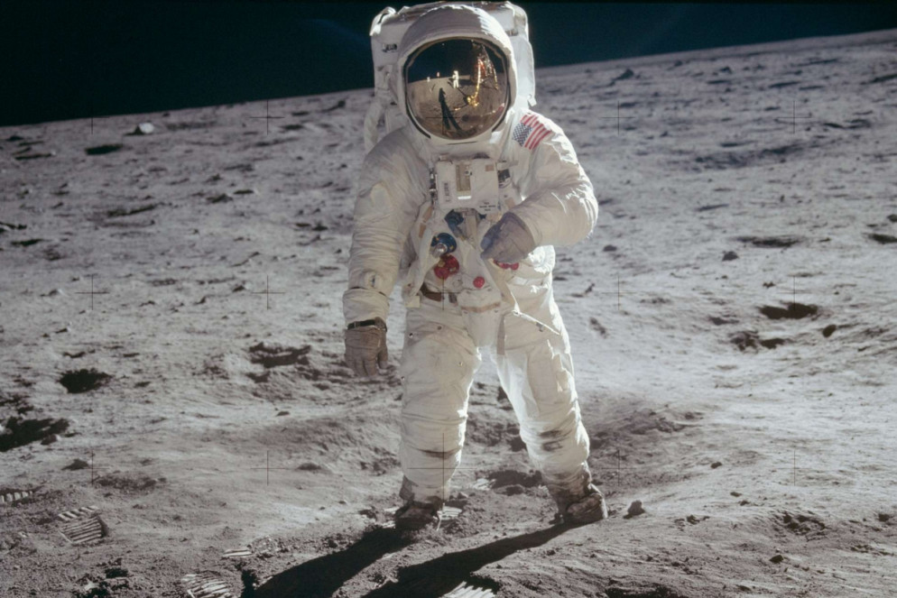 Buzz Aldrin sulla Luna (Foto Nasa)
