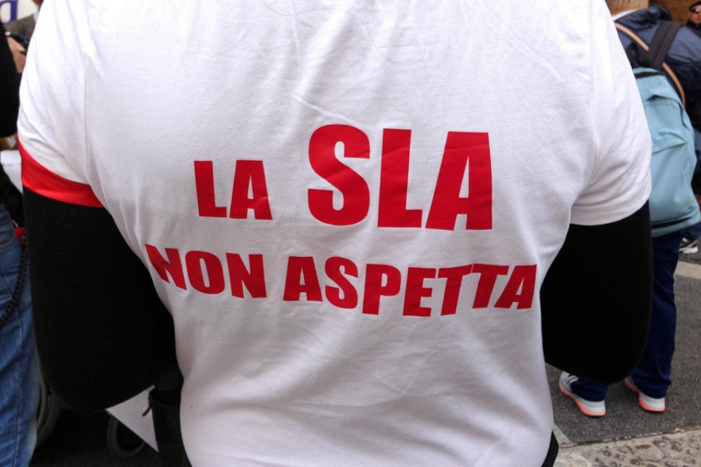 Una manifestazione a favore dei malati di Sla - Ansa