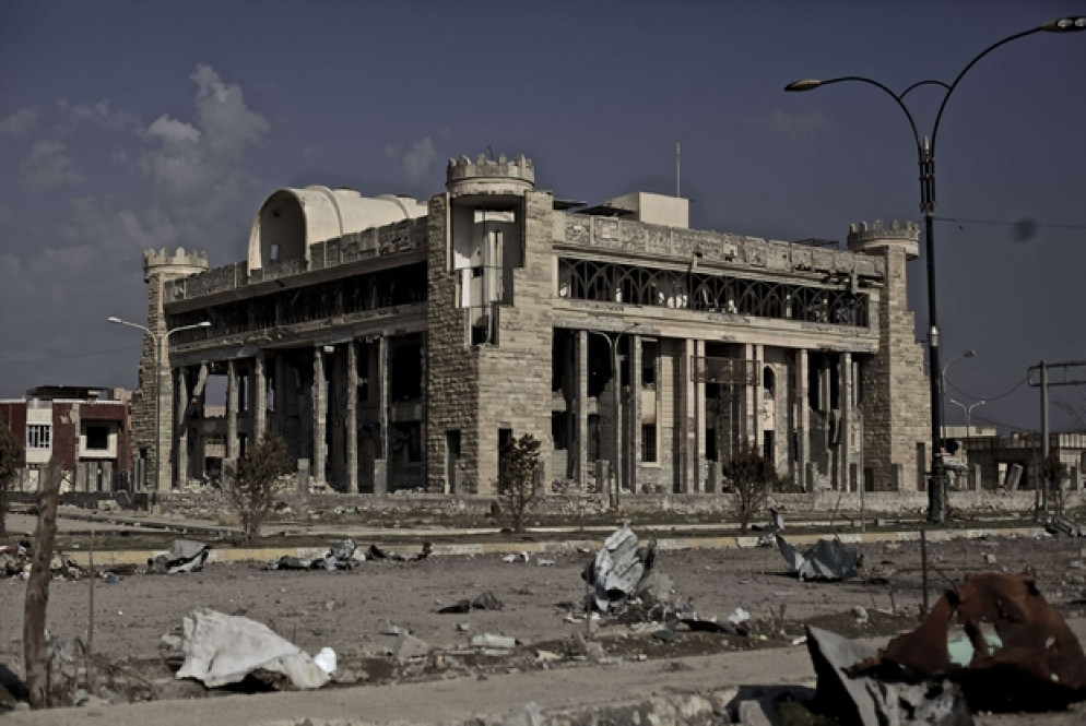 Edificio della Municipalità sventrato a Mosul Est (Battaglia)