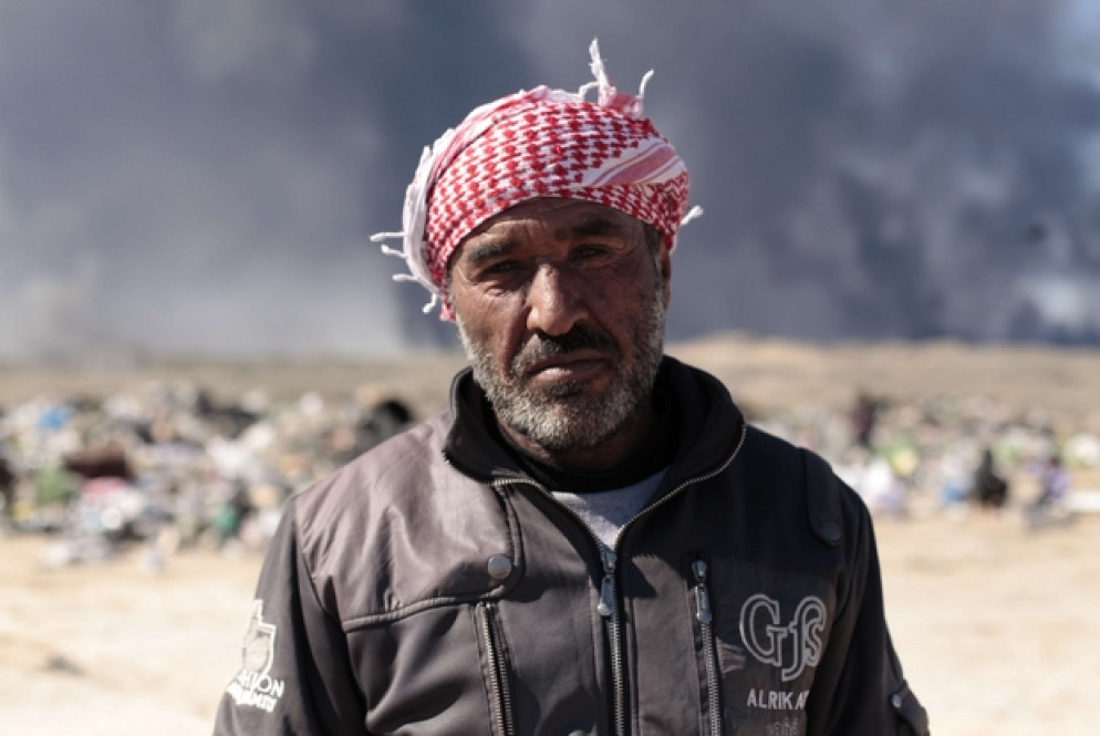 Hassan Ali, spazzino a Mosul Sotto (Battaglia)