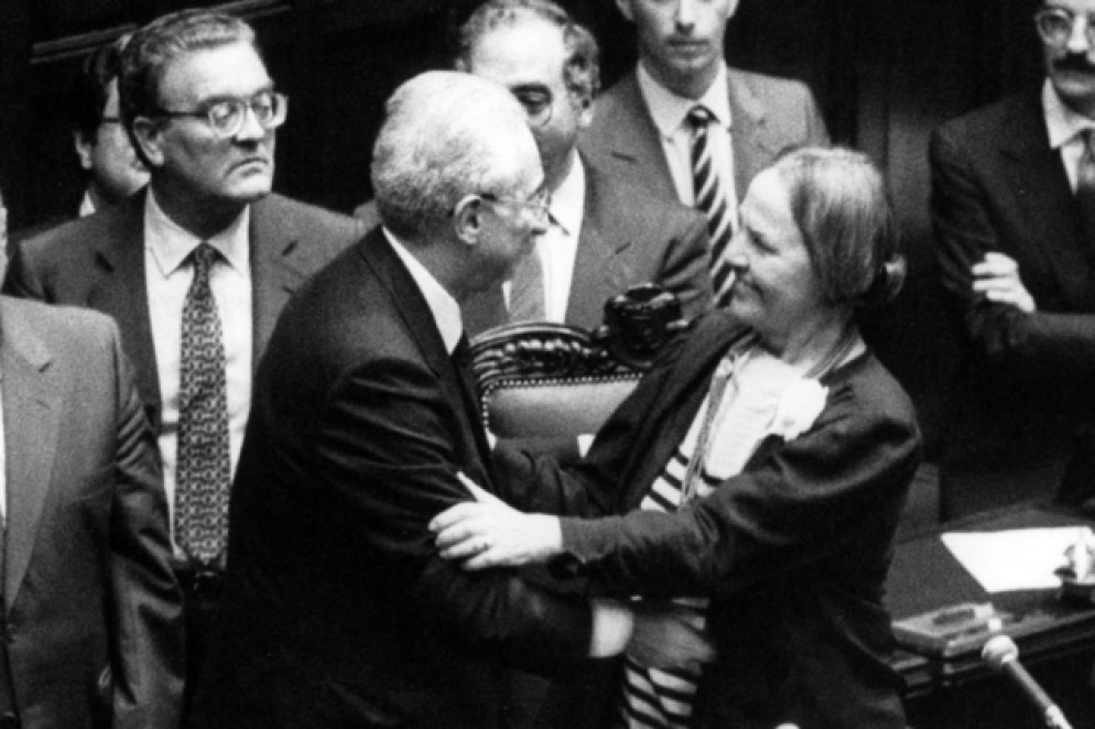 Cossiga e Iotti in una immagine Fotogramma del 1985