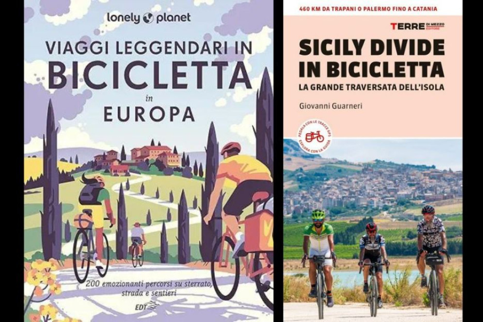 L'ultima uscita di Lonely Planet sulle bici e una delle tante guide di Terre di Mezzo sugli itinerari da percorrere sulle due ruote - undefined