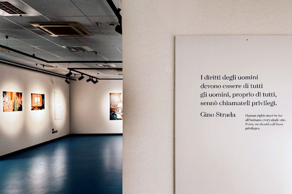 L'allestimento della mostra - Emergency