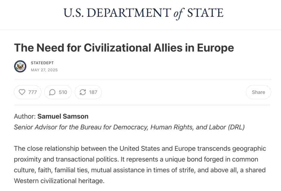 La newsletter del dipartimento di stato americano sembra scritta da Orbán