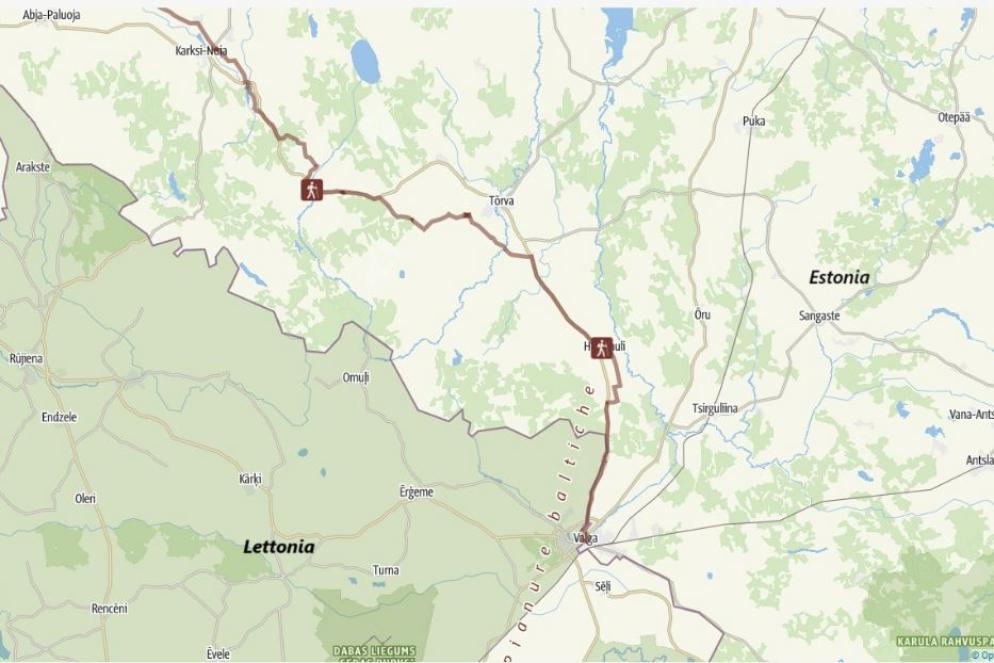 La tappa fra Hummuli e Valga in Estonia, al confine con la Lettonia