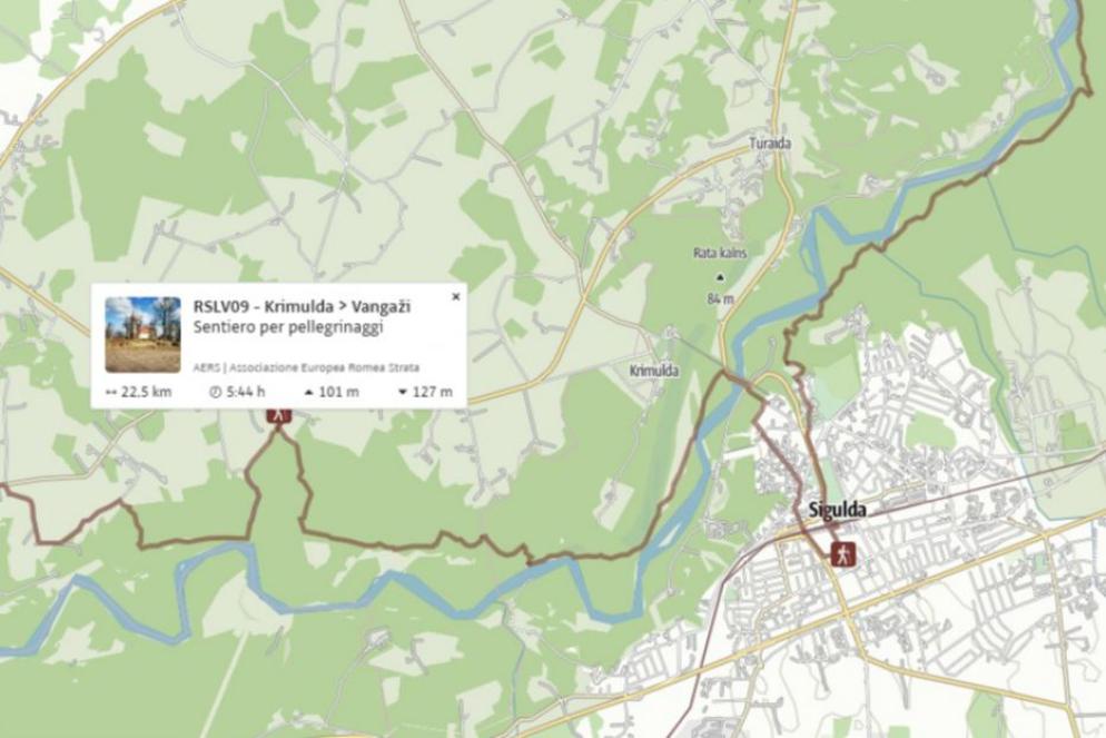 La terza tappa percorsa sulla Romea Strata. Lettonia, da Sigulda a Krimulda