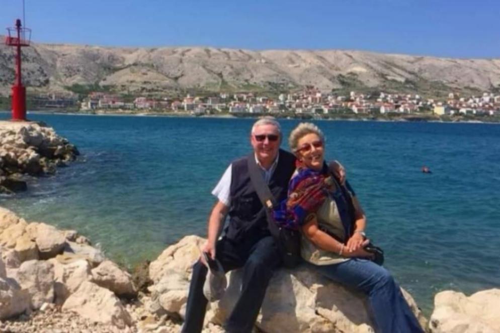 Oreste Pocorni e Giuliana Andricci oggi nella Dalmazia da cui dovettero fuggire - Archivio famiglia Pocorni